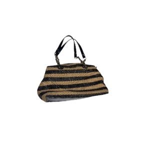 Kate Spade Tan and Black Striped Handbag
